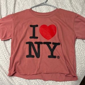 Dusty pink I ❤️ NY crop tops